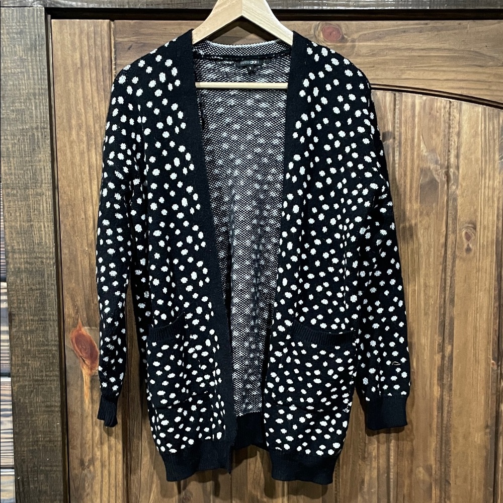 Papermoon Black and White Polka Dot Cardigan